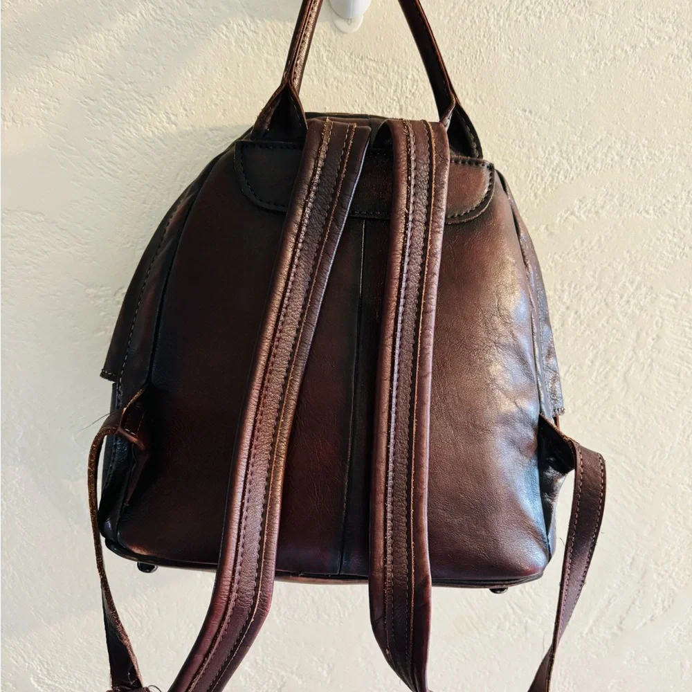 Classic Brown Leather Women's Backpack